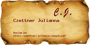 Czettner Julianna névjegykártya